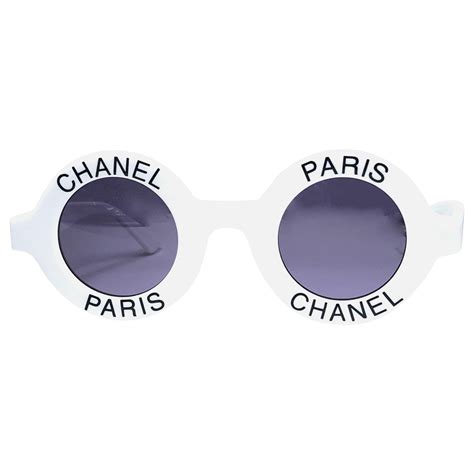 white round vintage chanel paris sunglasses replioca|Vintage Chanel Sunglasses .